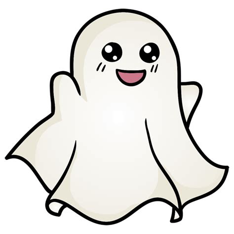 Halloween Drawings How To Draw A Cute Ghost Drawing