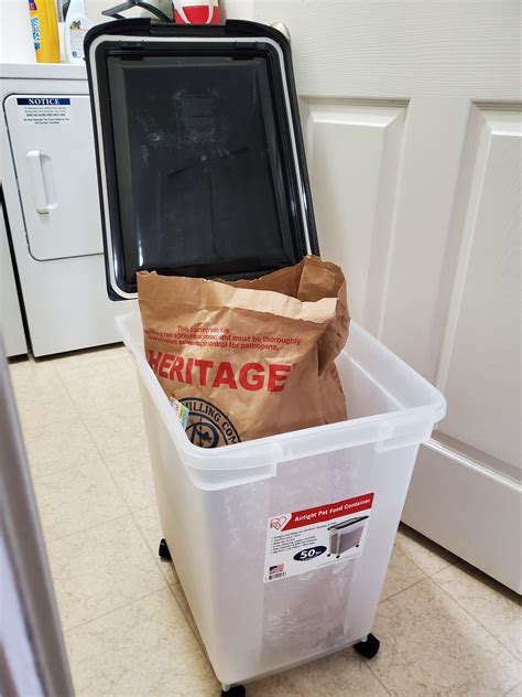 Remington 22 Lb Airtight Dog Food Container With Wheels At Sharon