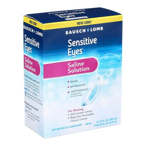 Bausch And Lomb Sensitive Eyes Plus Saline Solution Twin Pack 24 Oz