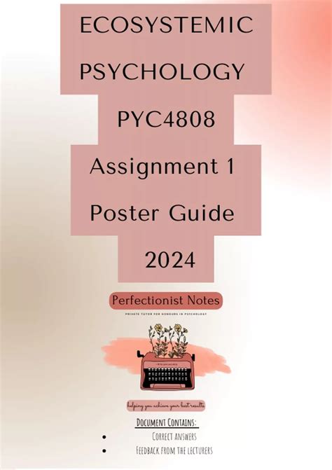 PYC4808 Assignment 1 2024 Poster ECOSYSTEMIC PSYCHOLOGY PYC4808