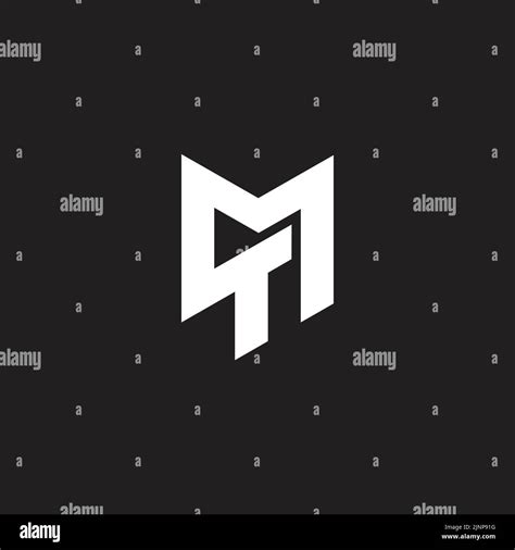 Letter Tm Simple Geometric Logo Vector Stock Vector Image Art Alamy