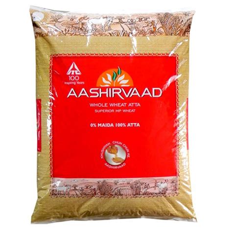 Aashirvaad Flour Whole Wheat Atta 5kg Pack Amazon In Grocery