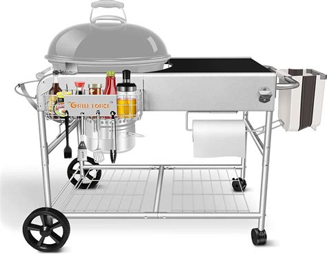 GRILL FORCE Grill Stand Cart For Weber Kettle 22 18 Charcoal Grills