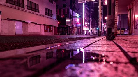 Pink Neon Street [3840×2160] – gogambar