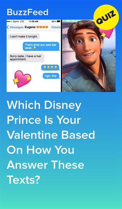 Answer These Seven Texts And We Ll Reveal Which Disney Prince You Ll Spend Valentine S Day With