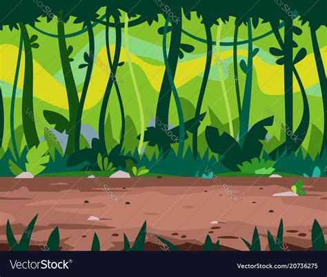 Jungle Path Game Background Royalty Free Vector Image