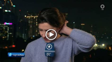 ARD tagesschau live Übertragung Blackout von Reporterin Hanna Resch