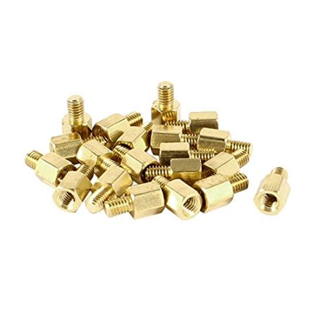 Uxcell Pieces M X Mm Mm Male Female Hex Hexagonal Brass Spacer