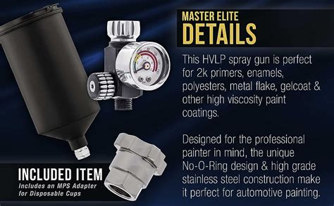 Amazon Master Elite High Performance PRO 33 Series HVLP Spray Gun