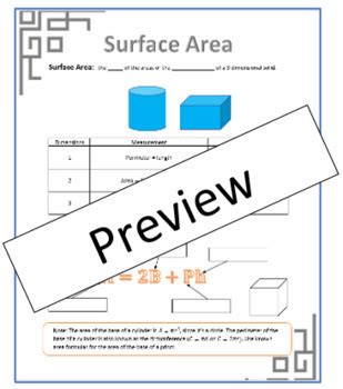 Surface Area Guided Notes And Practice By Get Squared Away Tpt