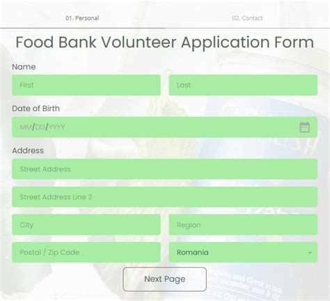 Free Volunteer Forms Form Templates 123FormBuilder