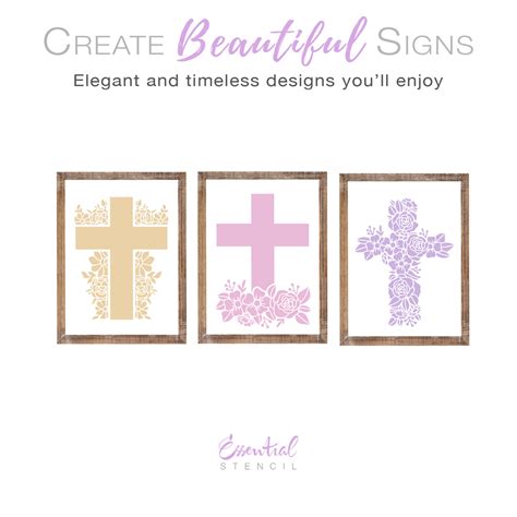 Spring Crosses Mini Stencil Set 3 Pack Spring Collection