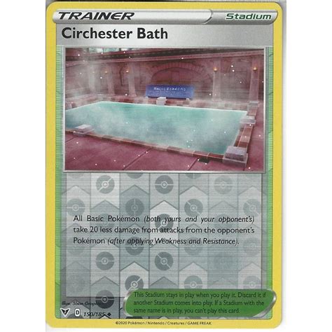 Pokemon Trading Card Game 150 185 Circhester Bath Uncommon Reverse