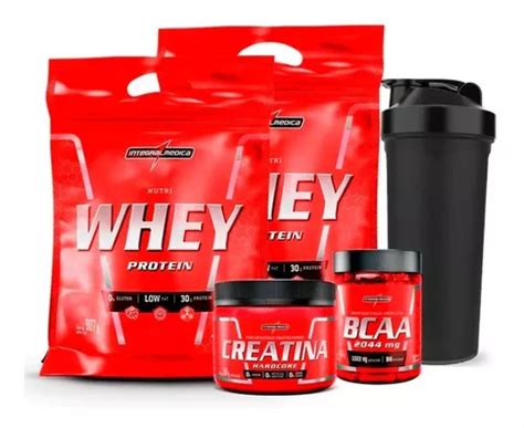 Kit Integral Medica Nutri Whey Protein Refil Bcaa Creatina Frete Grátis