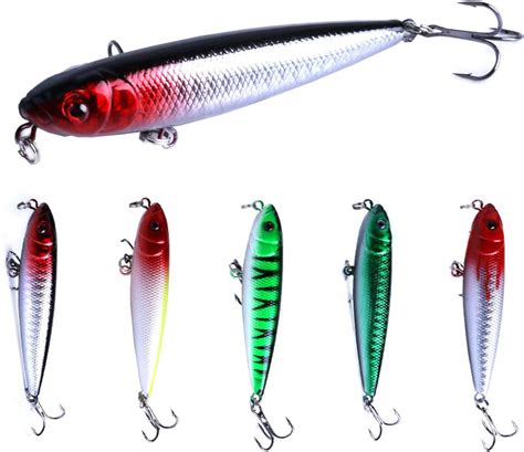 Amazon HENGJIA Fishing Lures For Bass Top Water Lures Pencil