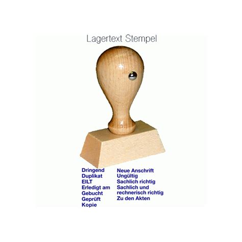 Lagertext Stempel Holz Eckig Stempel Online Bestellen