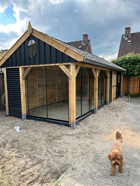 Houten Tuinhuis Met Overkapping 1 Vechtdalbouwsystemen