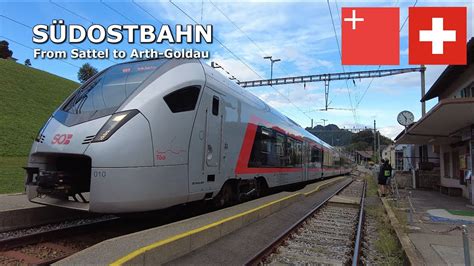 SÜdostbahn From Sattel To Arth Goldau September 2023 4k Switzerland Railway Südostbahn