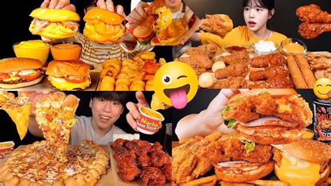 Korean Big Bites Mukbang Fast Food Mukbang Asmr Eating Show Real Sound