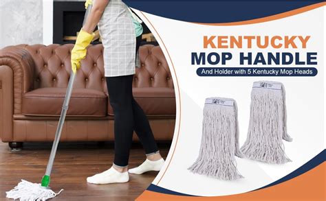 Abbey Heavy Duty Professional Kentucky Mop Handle And Holder With 5