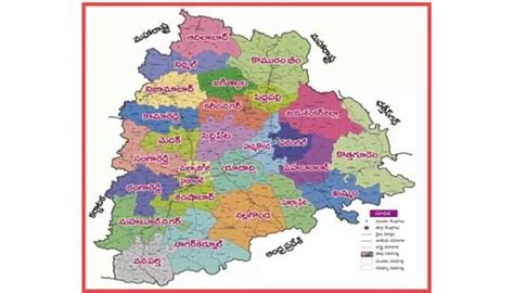 Telangana District Map Telangana Political Map 55 Off