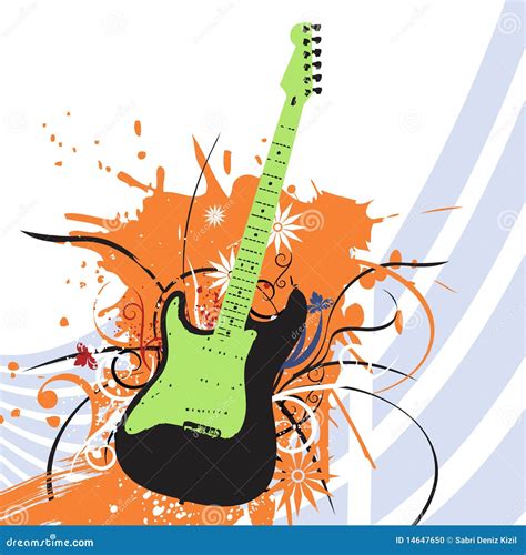 Grunge Guitar Stock Vector Illustration Of Music Abstract 14647650