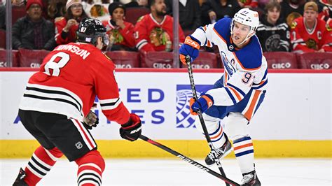 Oilers Connor McDavid Leon Draisaitl Put On Clinic In Blackhawks 5 4