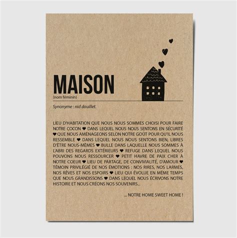 Carte définition maison personnalisable happywesisters