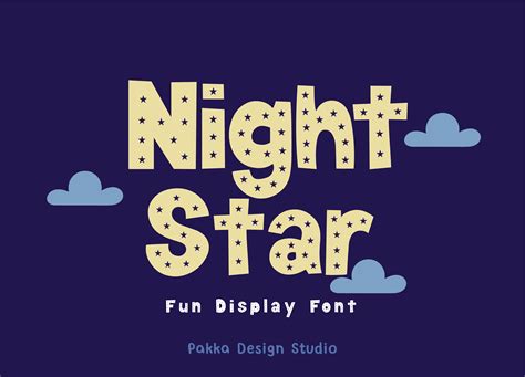 Night Star Font By Pakka Design Studio · Creative Fabrica