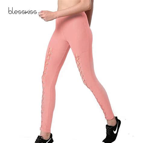 Blesskiss New Cut Out Yoga Pants Leggings For Fitness Women Sport Pants