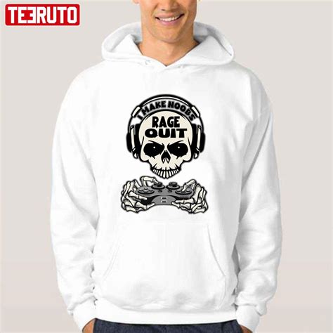 I Make Noobs Rage Quit Skull Gaming Unisex T Shirt Teeruto