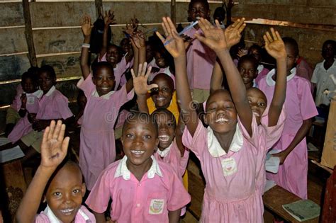 Children in Pink School Uniform at Their School, Uganda Editorial Image ...