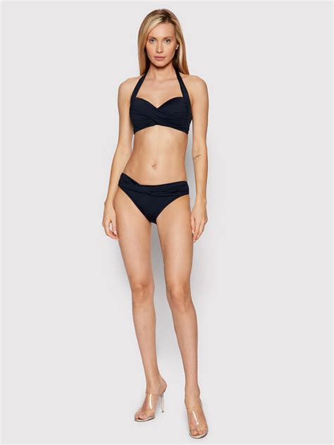 Seafolly Góra od bikini Twist Soft 30806 942 Granatowy Modivo pl