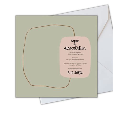 Dissertation Defense Invitation Etsy