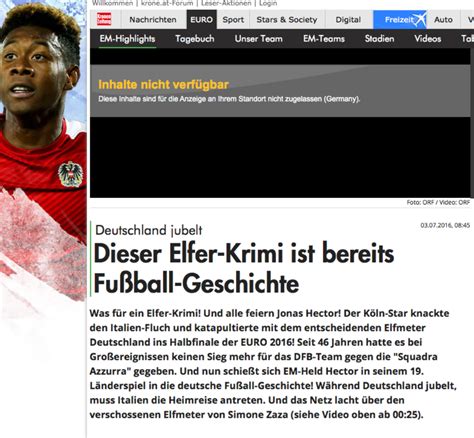 Kronen Zeitung aus Österreich schreibt Dieser Elfer Krimi ist