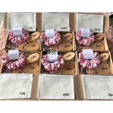 Personalized Bridesmaid Scrunchie Gift Set Thank You Proposal Gift