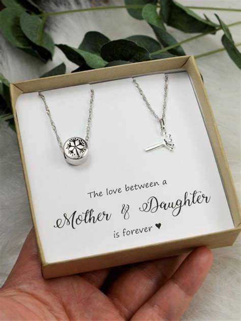 Mothers Day Gift For Mom From Daughter Mother Daughter Necklace Set Jewelry Dandelion Necklace ...