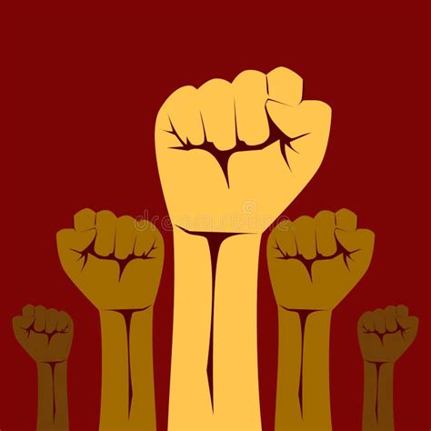 Raise Your Fist in Protest. Revolutionary Hand Stock Vector - Illustration of patriotism, design ...