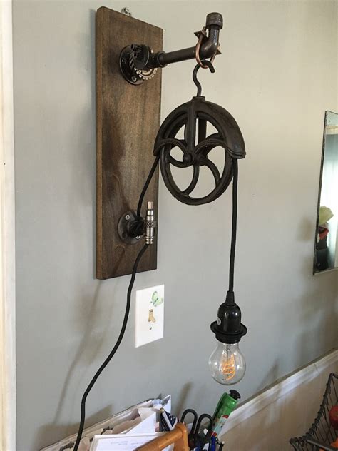 Rustic Barn Pulley Pendant Light - Etsy