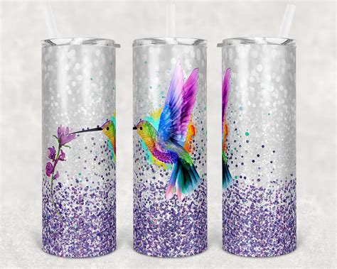 Bokeh Baby Royal Blue Glitter Ombre Oz Skinny Tumbler Design For