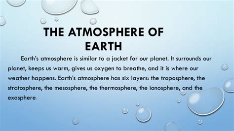 THE ATMOSPHERE OF EARTH