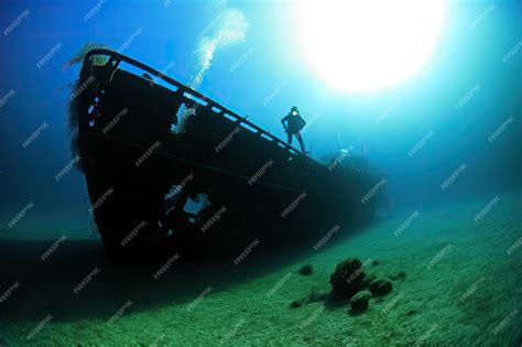 Un Bote En El Agua Con La Palabra Océano En El Fondo Foto Premium