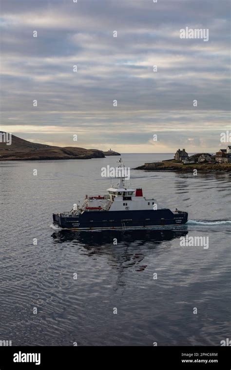 Lerwick, Shetland - the approach by ferry Stock Photo - Alamy