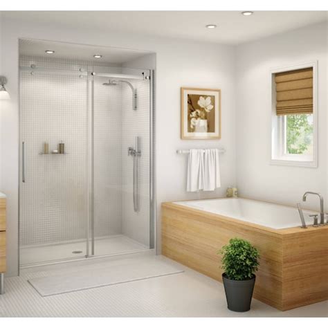 Maax Inverto 56 59w X 70 1 2h Frameless Bypass Shower Door In Brushed