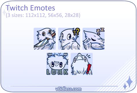 Crow Emotes Set White Twitch Discord Youtube Streaming ⋆ V0idless