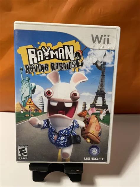 RAYMAN RAVING RABBIDS 2 Nintendo Wii 2007 Complete CIB Tested Free