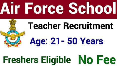 AFS TEACHERS VACANCY 2023 II FRESHERS ELIGIBLE II 21 55 Yrs II NO FEE