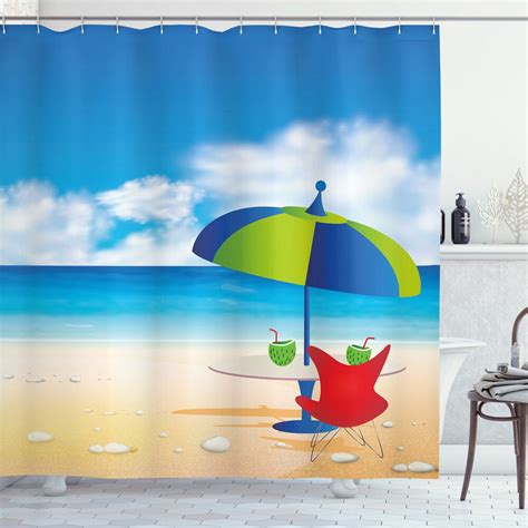 Seaside Serenity Transform Your Bathroom With A Coastal Shower Curtain