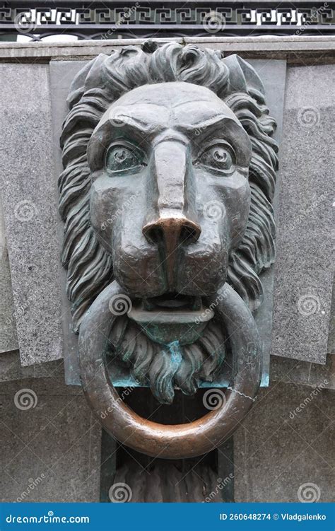 A Lion on the Basement of the Bank Building in Gagarinsky Lane in ...