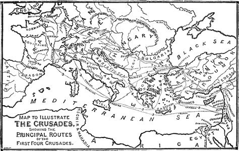 The Crusades A Map Of The Mediterranean Region Showing The Principal